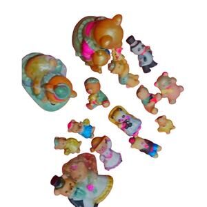 Vintage Teddy Bear Figurines Lot – Homco & Enesco – Wedding, Family, Mini Bears